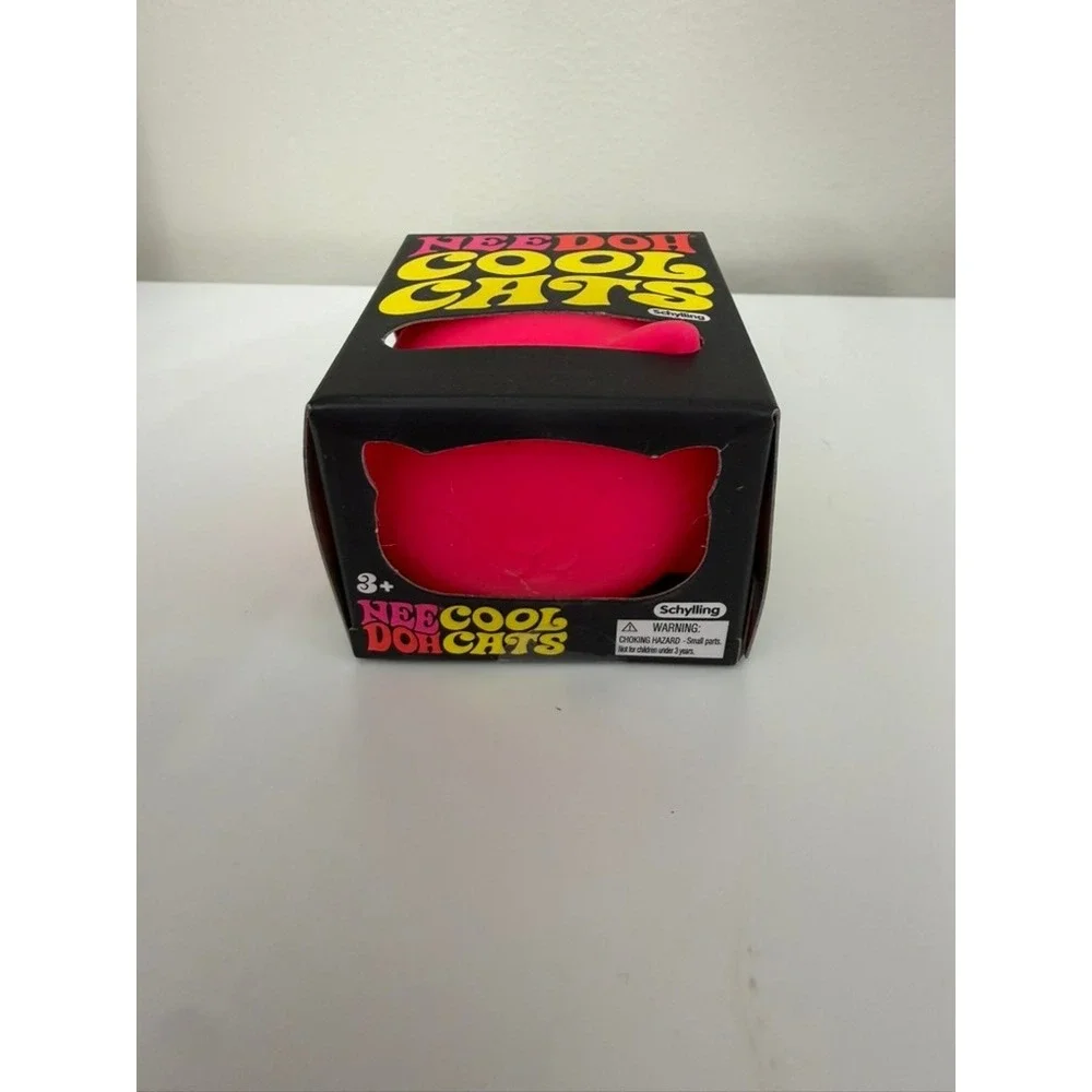 Schylling NeeDoh Cool Cats Toy Unisex OS Pink Squishy Stress Ball NWT